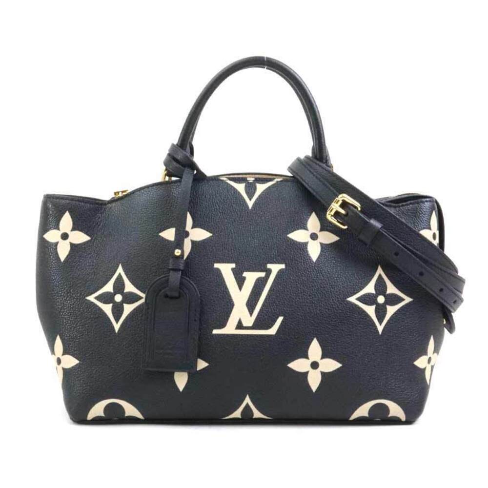 Louis Vuitton 2way Shoulder Bag Bicolor Monogram Empreinte Palais Black Beige
